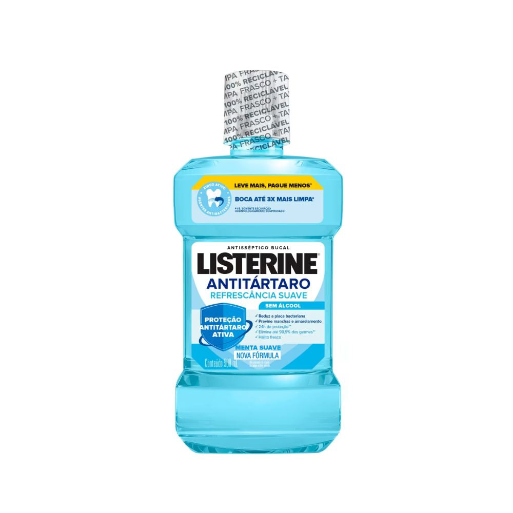 Enxaguante Bucal Listerine Antitártaro Refrescância Suave 250ml