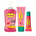 Kit Carmed Melancia Gel Dental + Enxaguante Bucal + Hidratante Labial