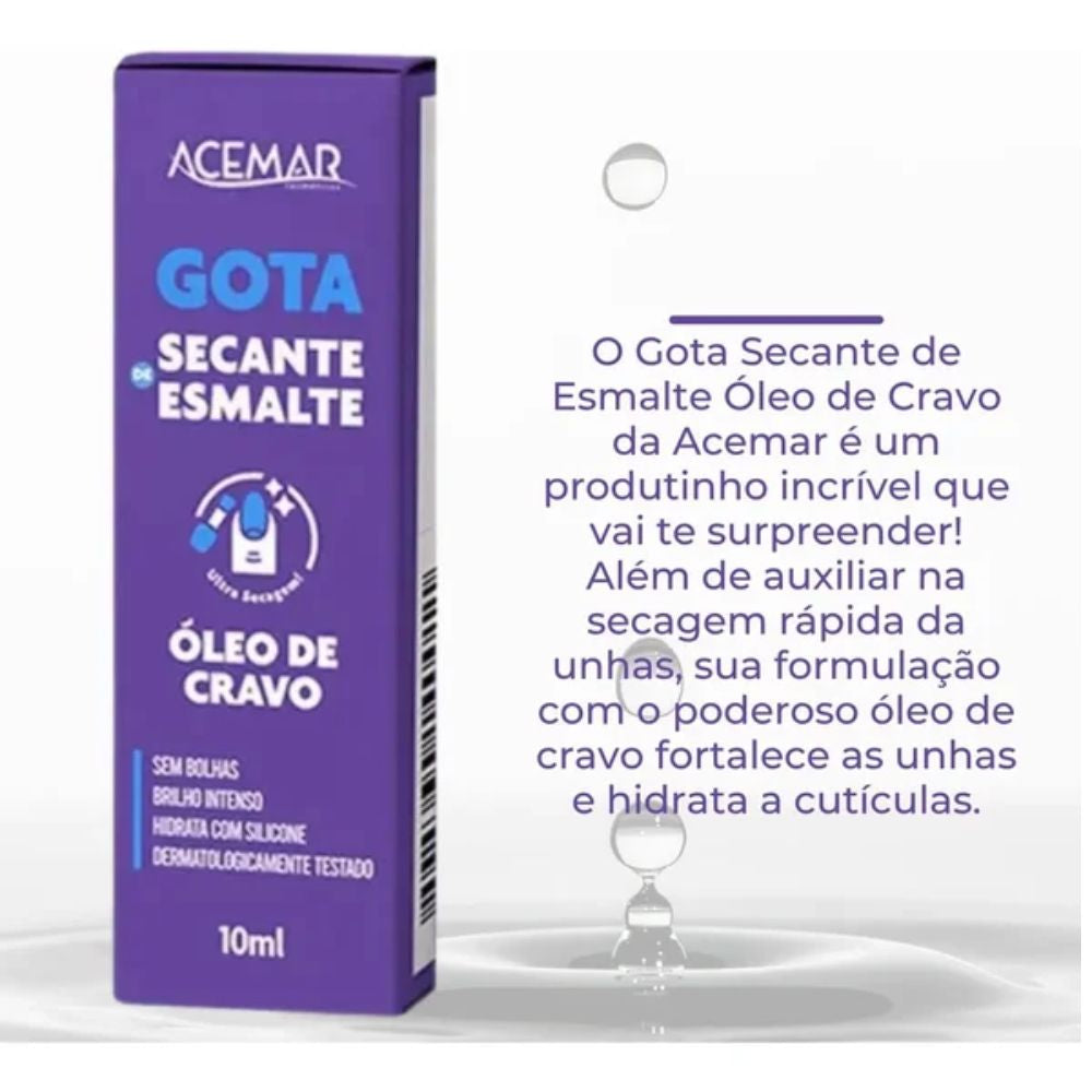 Gota Secante de Esmalte Acemar Óleo de Cravo 10ml
