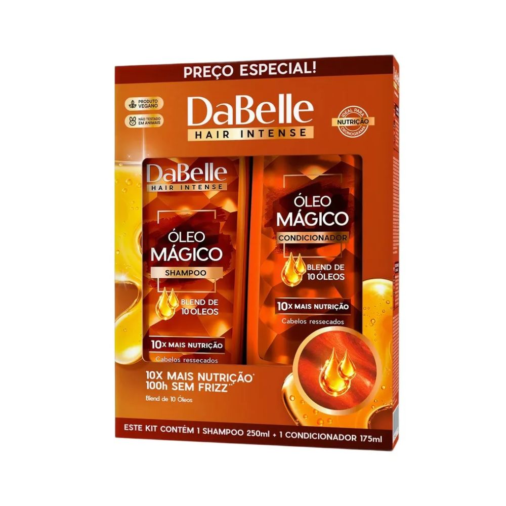 Kit DaBelle Shampoo 410ml + Condicionador 175ml Óleo Mágico