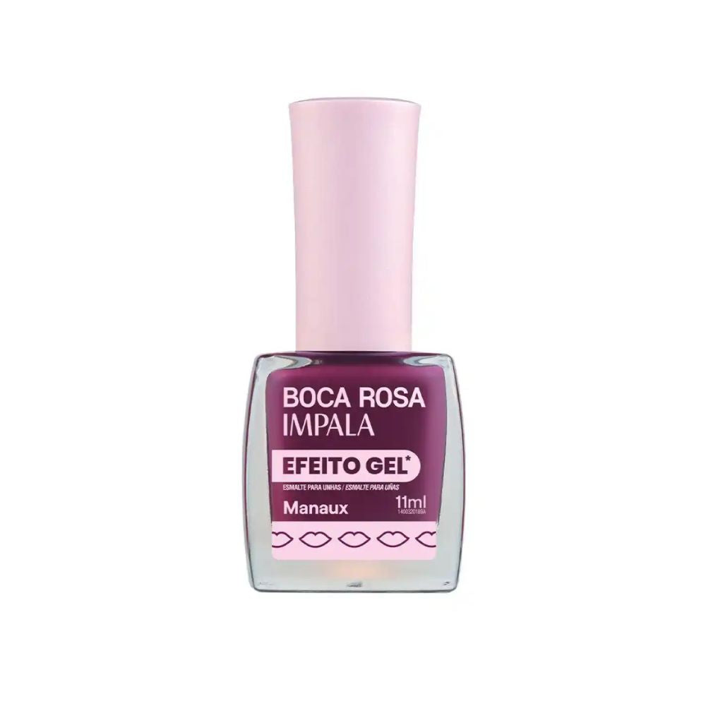 Esmalte Impala Efeito Gel Cremoso Boca Rosa Manaux 11ml
