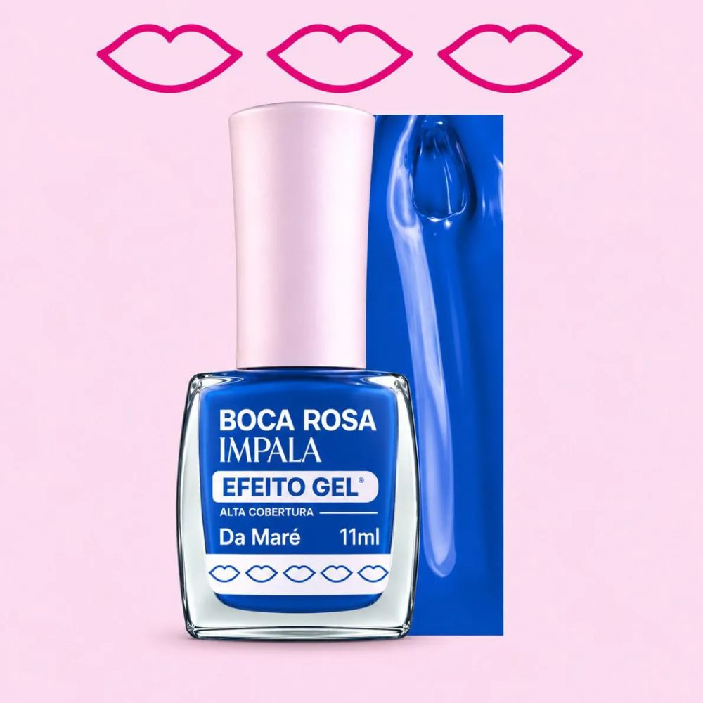Esmalte Impala Efeito Gel Cremoso Boca Rosa Da Maré 11ml