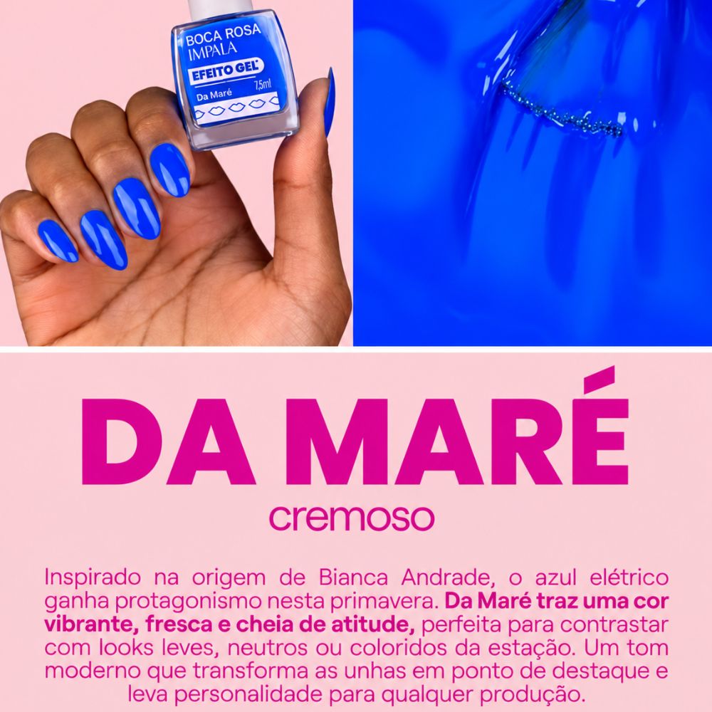 Imapala Rosa Esmalte Impala Boca Rosa Da Maré Efeito Gel Cremoso 11ml – Cigana Beleza