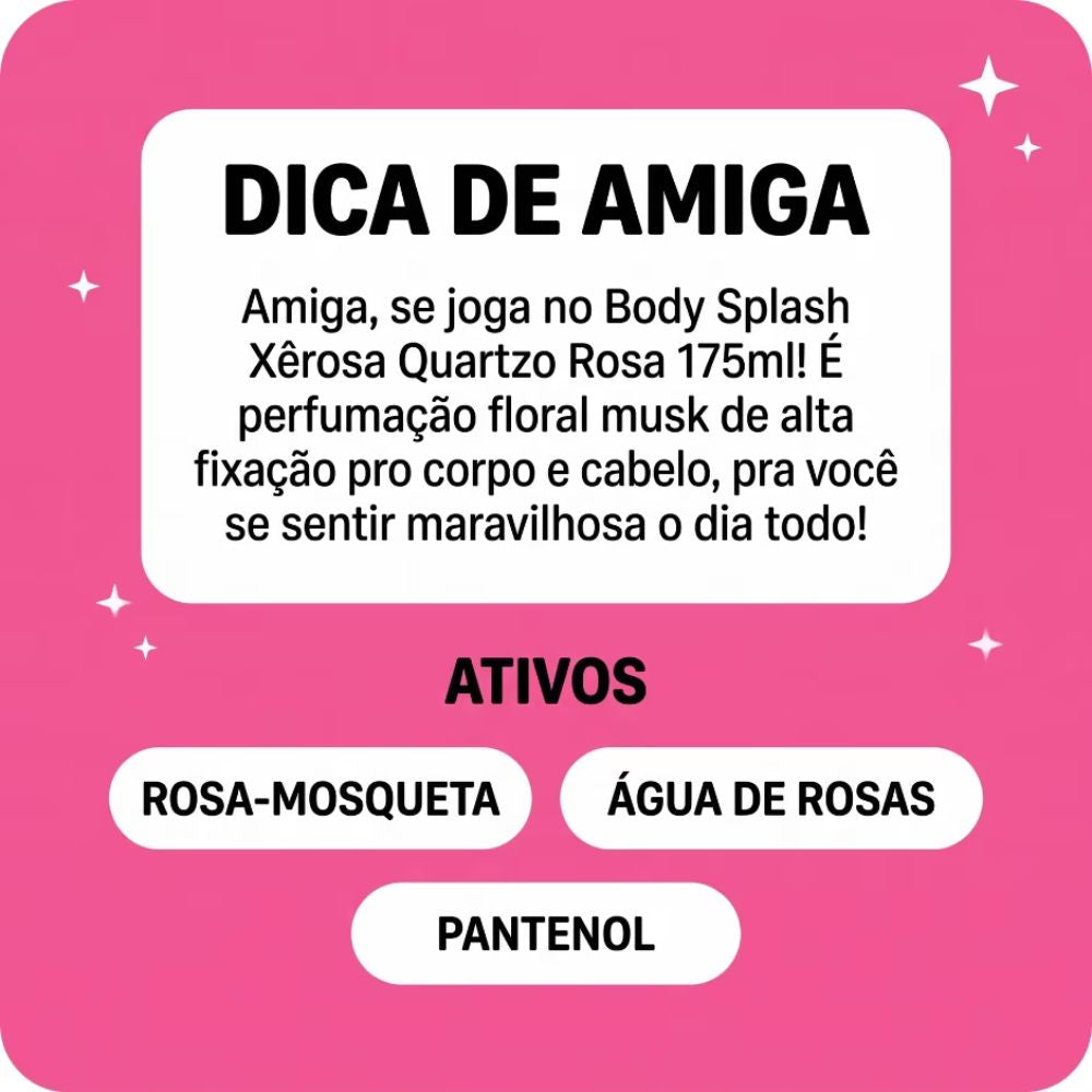 Body Splash Xerosa Salon Line Quartzo Rosa 175ml