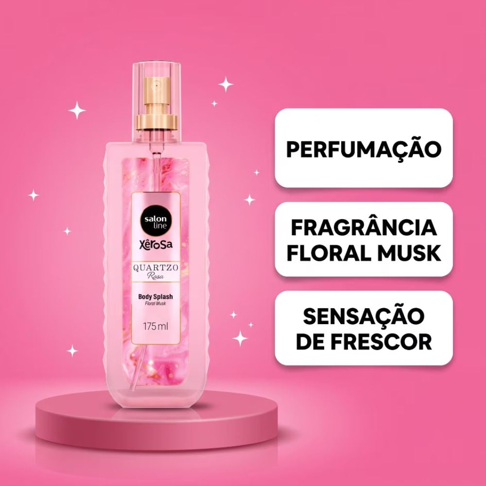 Body Splash Xerosa Salon Line Quartzo Rosa 175ml