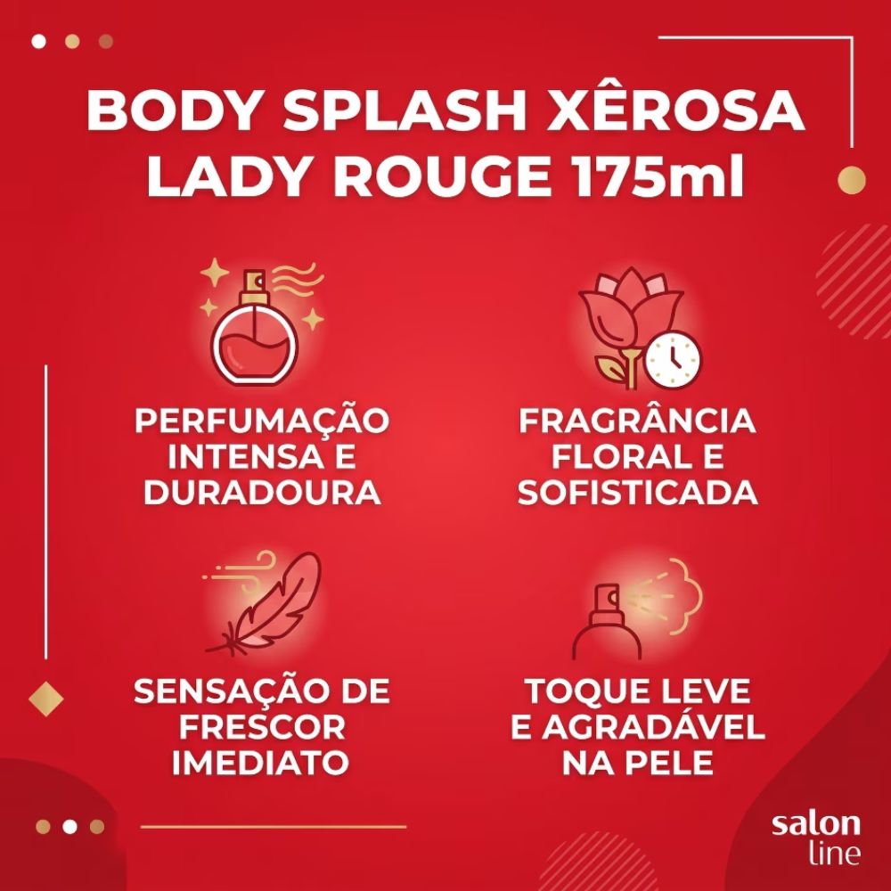 Body Splash Xerosa Salon Line Lady Rouge 175ml