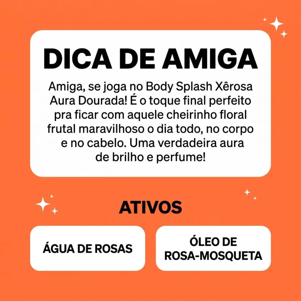 Body Splash Xerosa Salon Line Aura Dourada 200ml