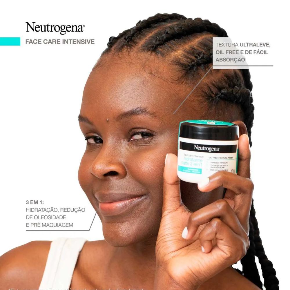 Creme Facial Neutrogena Face Care Intensive Hidratante Matte 3 em 1 com 100g