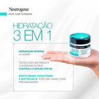 Creme Facial Neutrogena Face Care Intensive Hidratante Matte 3 em 1 com 100g