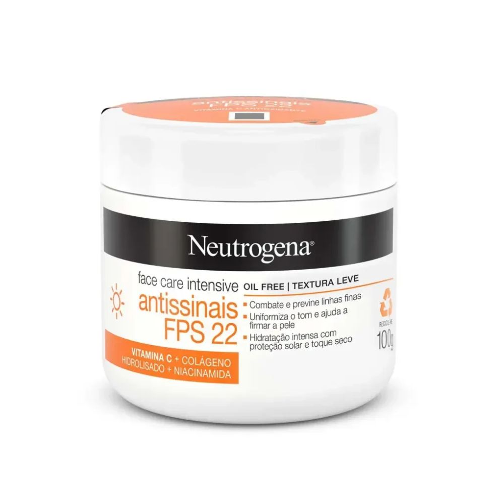 Hidratante Facial Neutrogena Antissinais FPS 22 100g