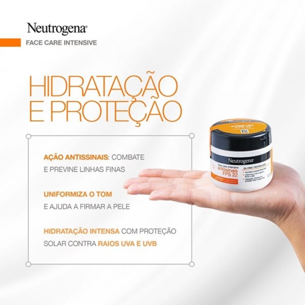 Hidratante Facial Neutrogena Antissinais FPS 22 100g