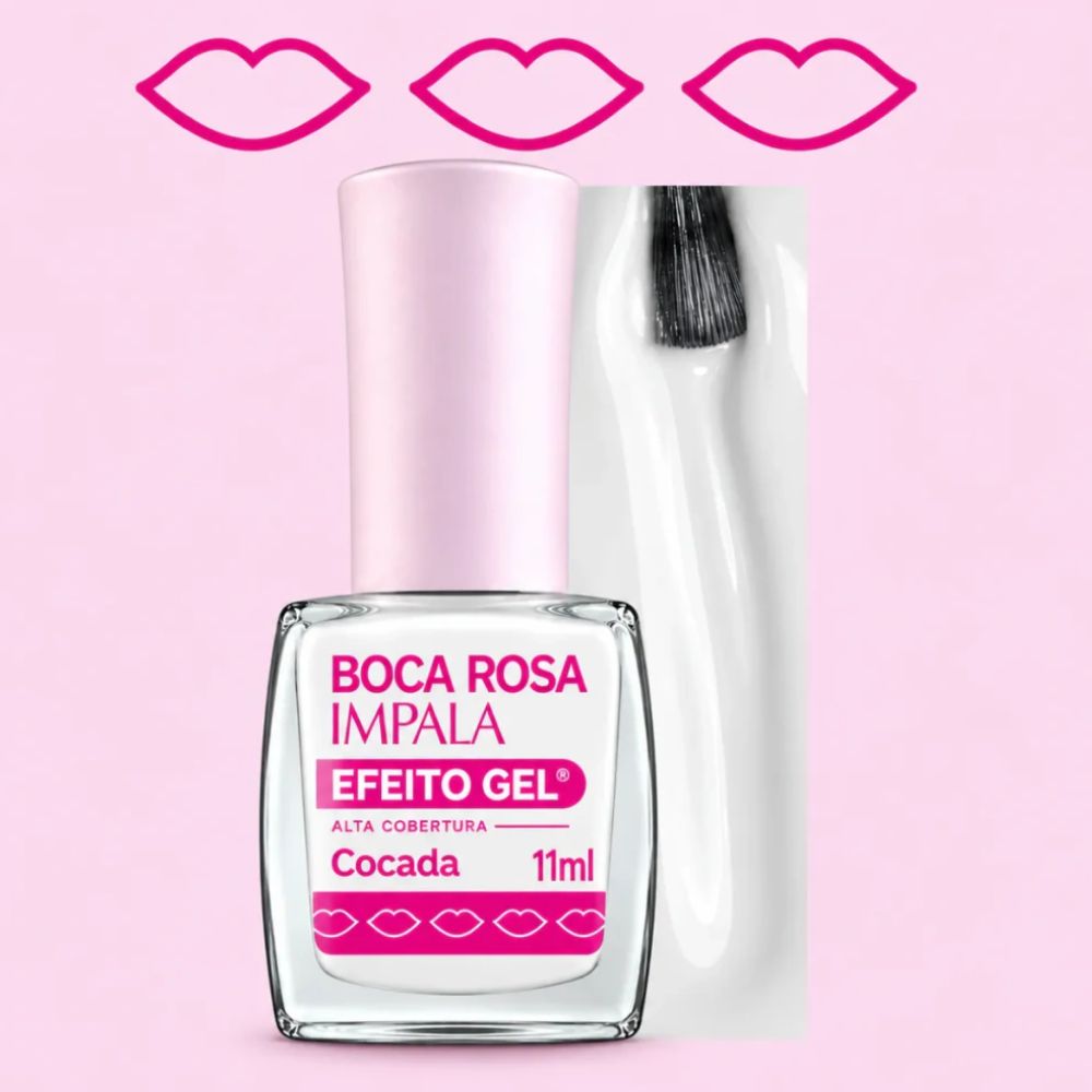 Esmalte Impala Efeito Gel Boca Rosa Cocada 11ml