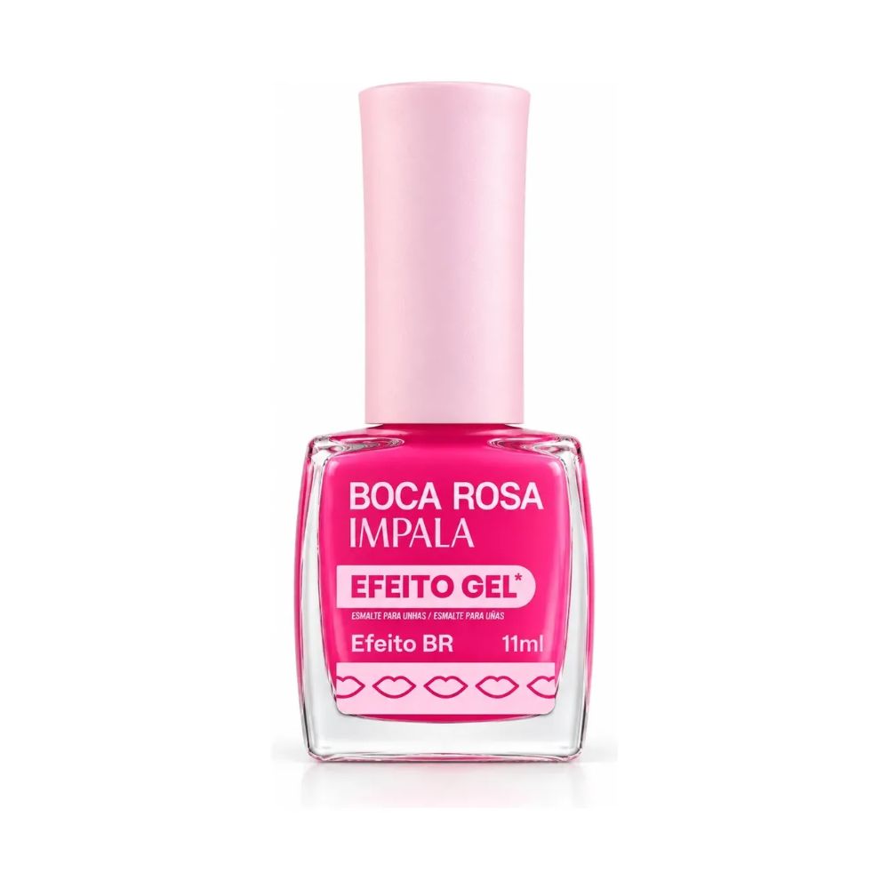 Esmalte Impala Efeito Gel Cremoso Boca Rosa Efeito BR 11ml