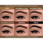 Kit Makiaj Henna 1,5g + Fixador 10ml Castanho Claro