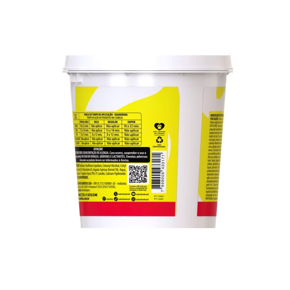 Creme Relaxante Salon Line Guanidina Tradicional Super 215g