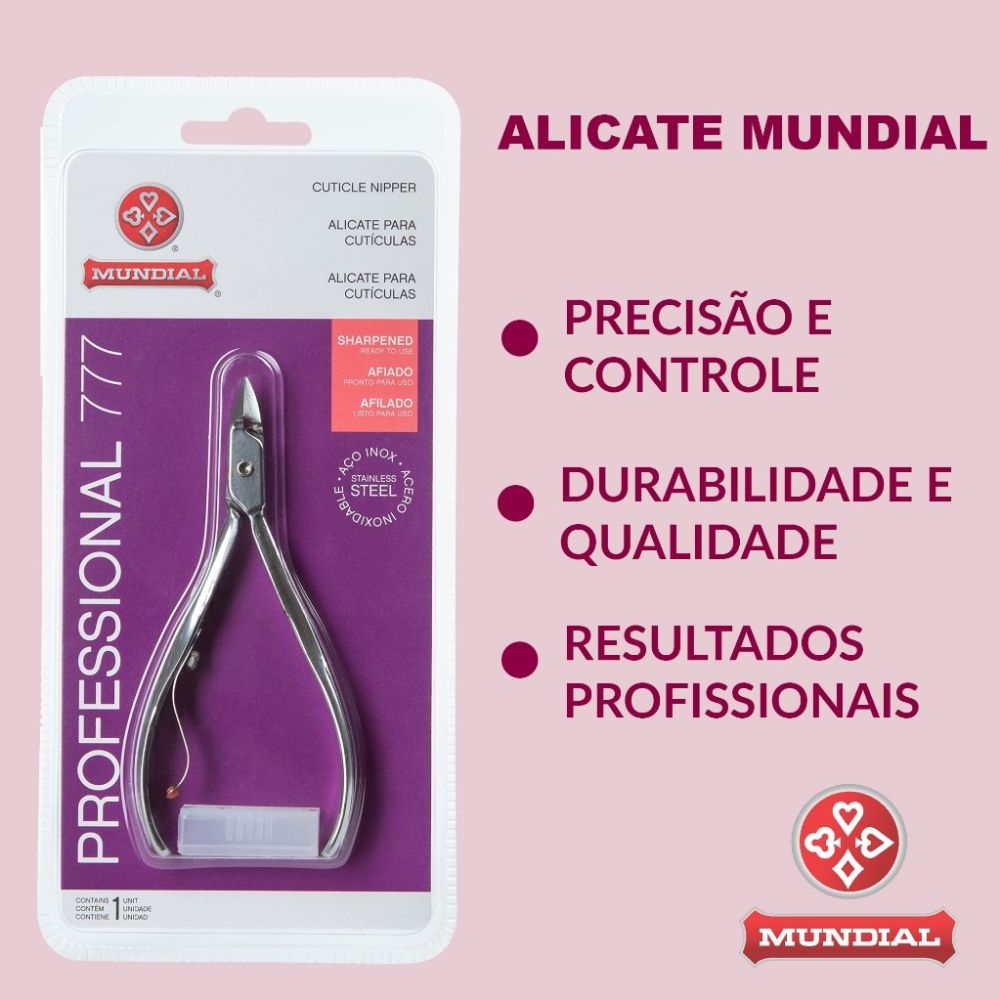 Alicate de Cutícula Mundial Profissional Inox Ref. 777