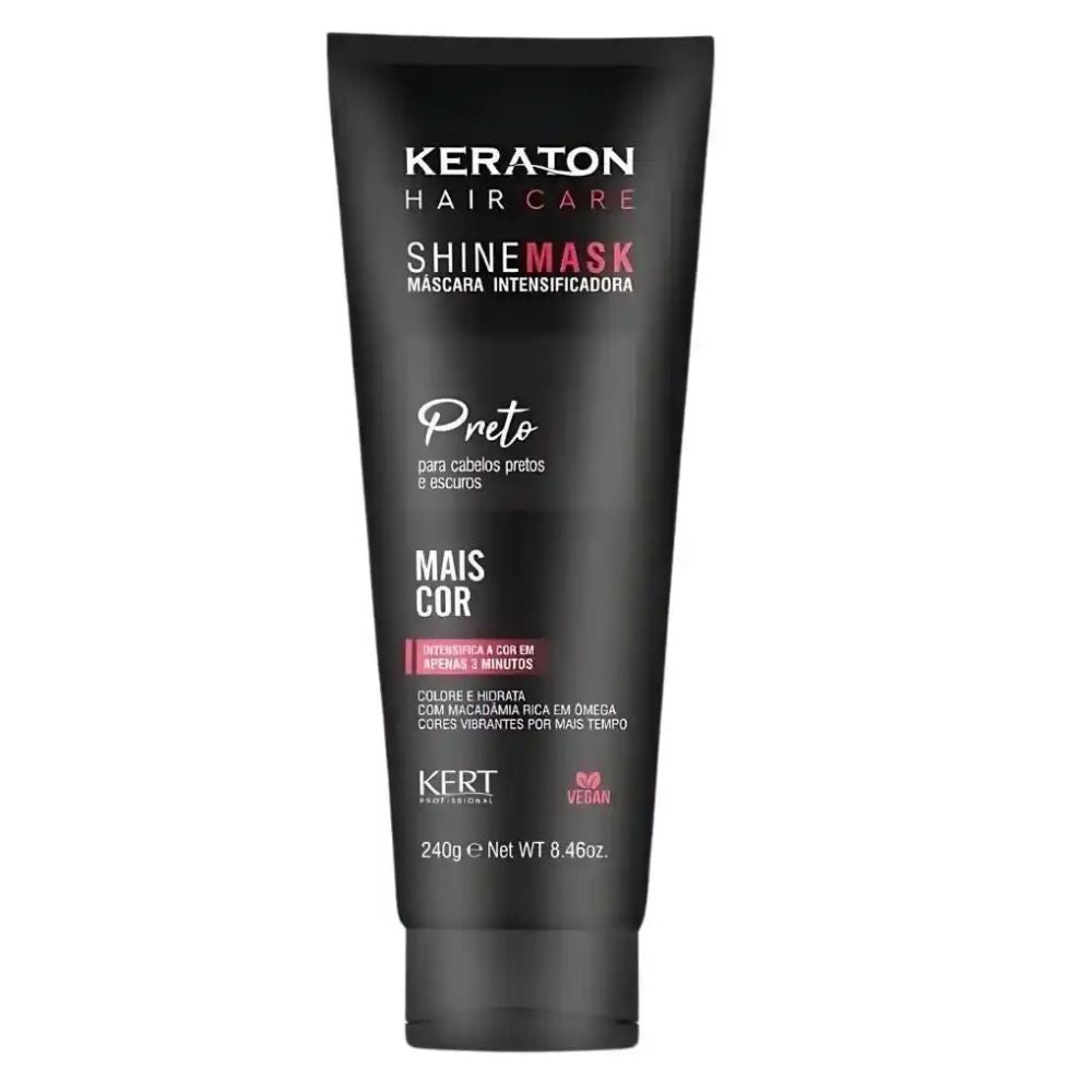 Máscara Tonalizante Keraton Shine Mask Preta 240 g