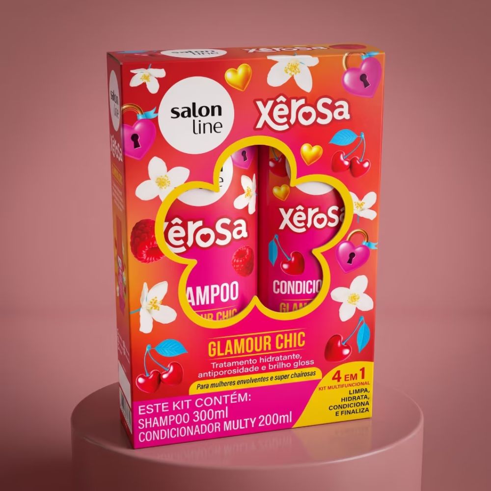 Kit Xêrosa Salon Line Shampoo 300ml + Condicionador 200ml Glamour Chic