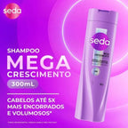 Kit Seda Shampoo 300ml + Condicionador 190ml Mega Crescimento