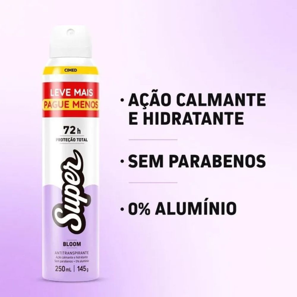 Desodorante Aerossol Cimed Super Bloom 250ml