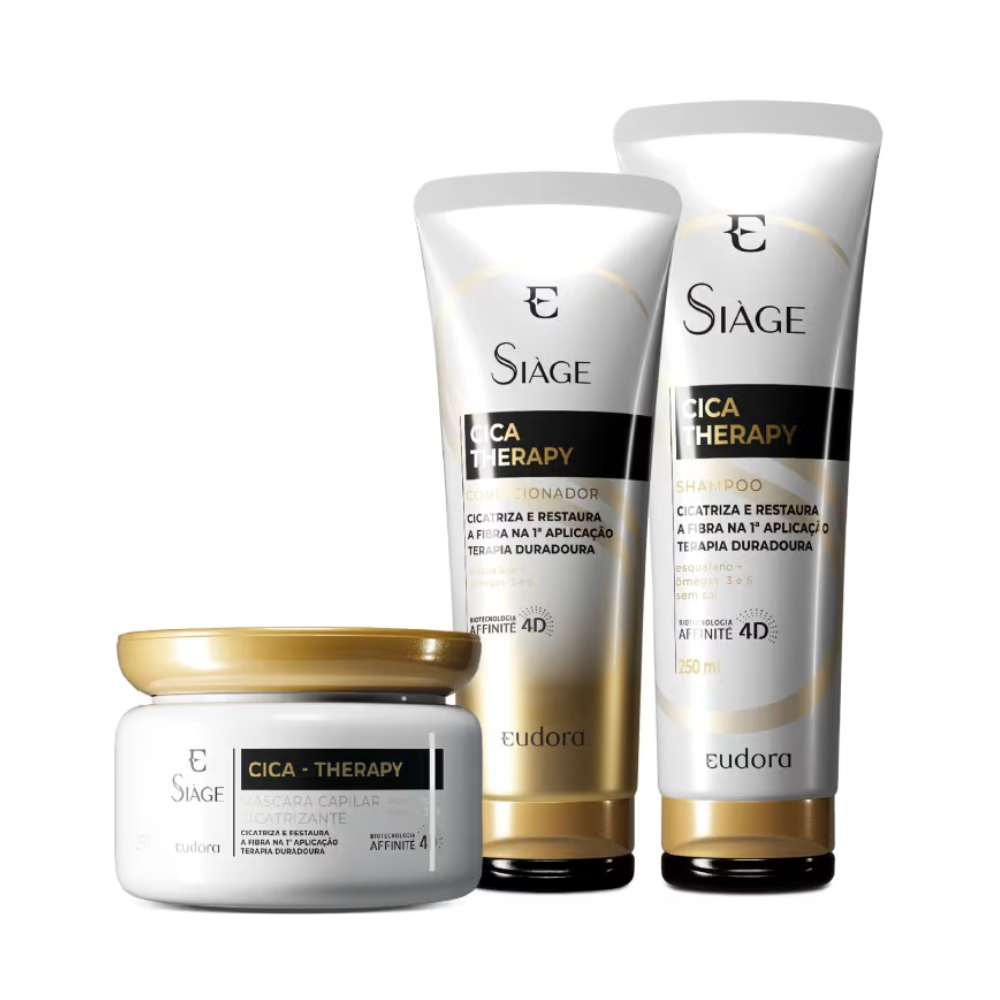Kit Eudora Siàge Cica-Therapy Shampoo + Condicionador + Máscara Capilar
