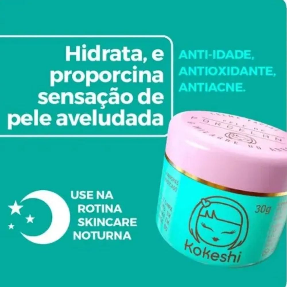 Hidratante Facial Kokeshi Pele de Porcelana 30g