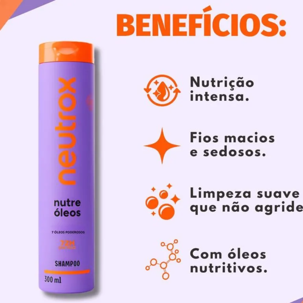 Shampoo Neutrox Nutre Óleos 300ml