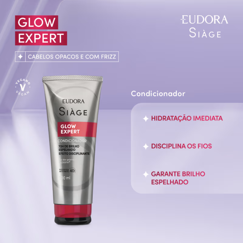 Kit Eudora Siàge Glow Expert Shampoo + Condicionador + Máscara Capilar