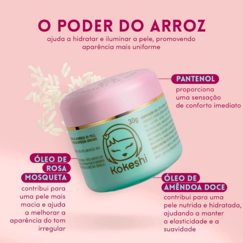 Hidratante Facial Kokeshi Pele de Porcelana 30g