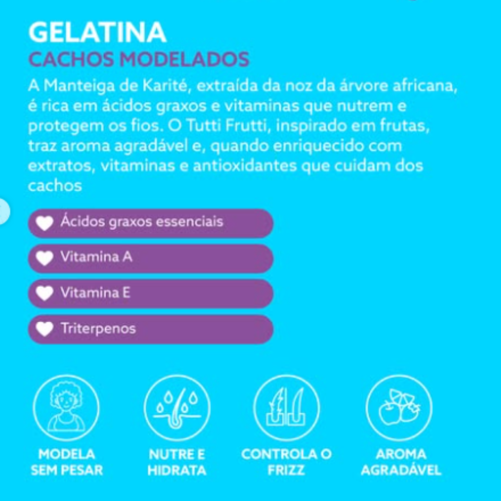 Gelatina Japinha Cachos Modelados 500g