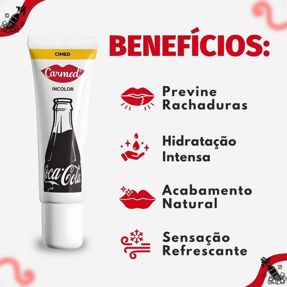 Hidratante Labial Carmed Coca Cola Incolor 10g