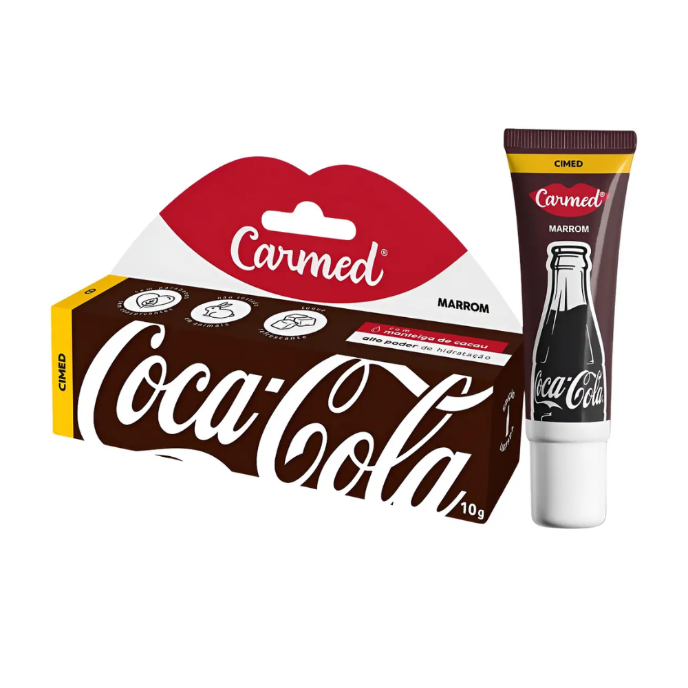 Hidratante Labial Carmed Coca Cola Marrom 10g