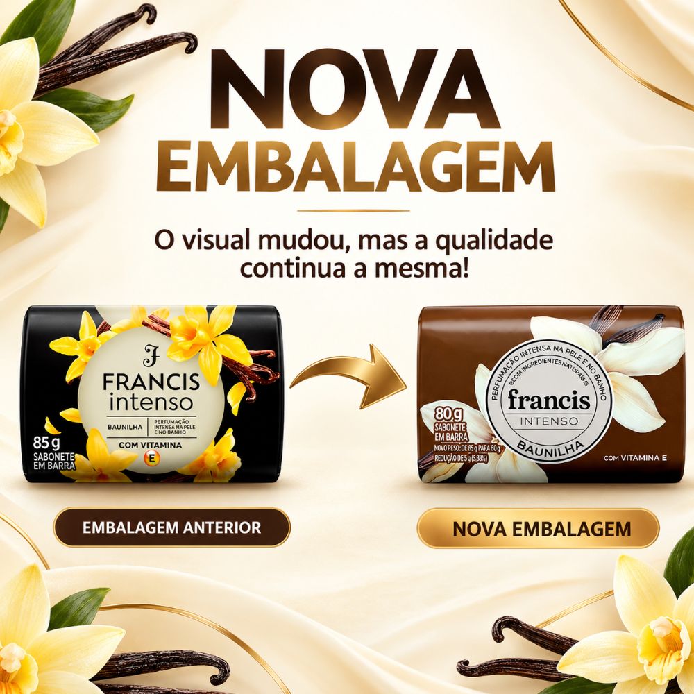 Sabonete Francis Intenso Baunilha 80 g
