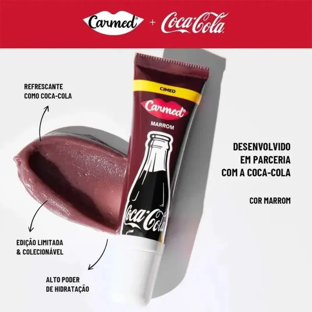 Hidratante Labial Carmed Coca Cola Marrom 10g