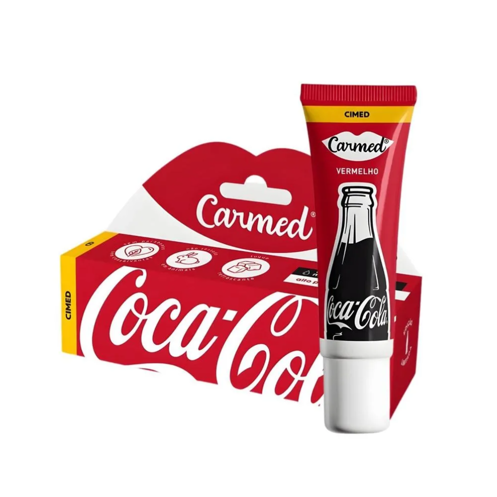 Hidratante Labial Carmed Coca Cola Vermelho 10g