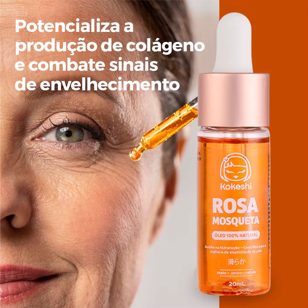 Óleo Facial Kokeshi Rosa Mosqueta 100% 20ml