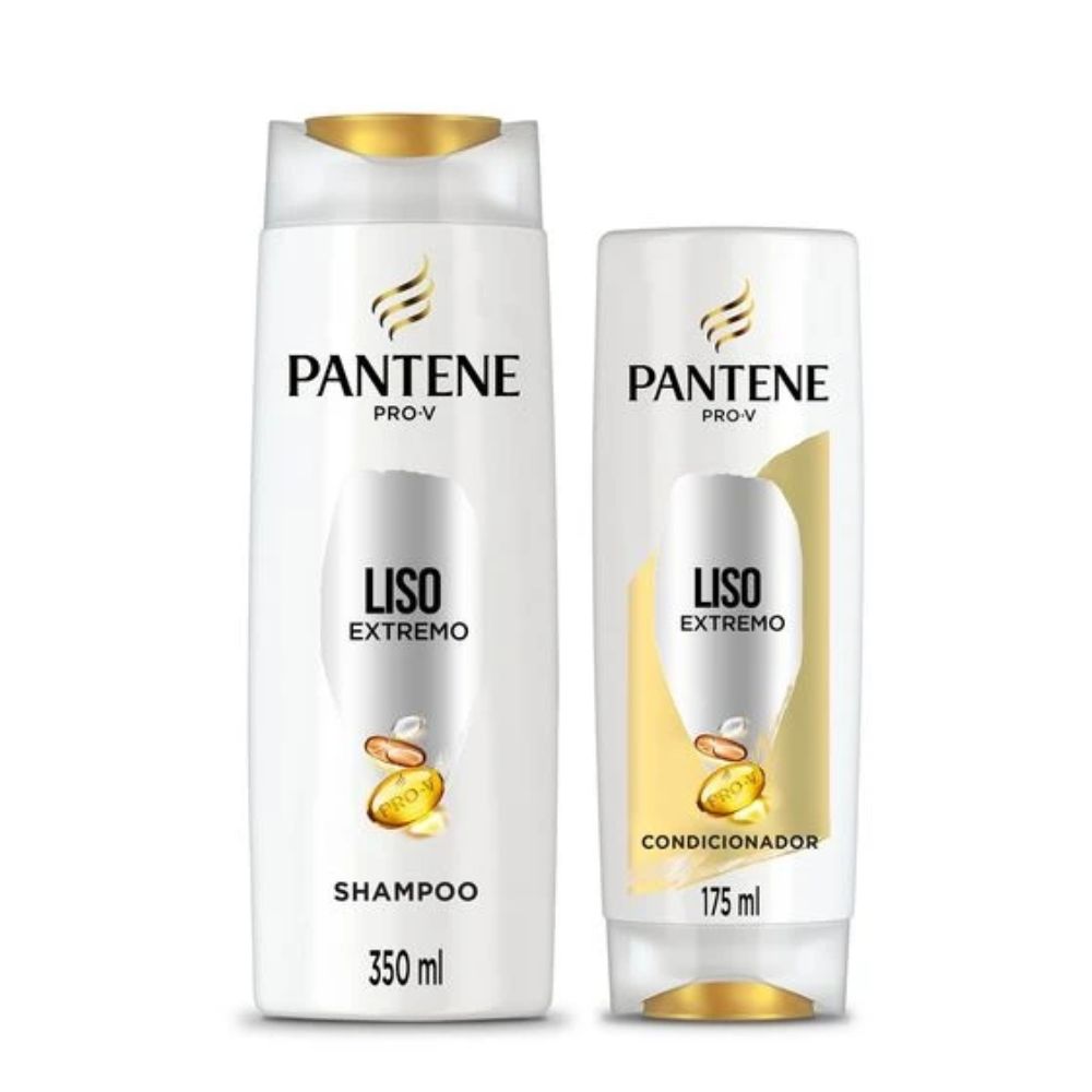 Kit Pantene Shampoo 350ml + Condicionador 175ml Liso Extremo