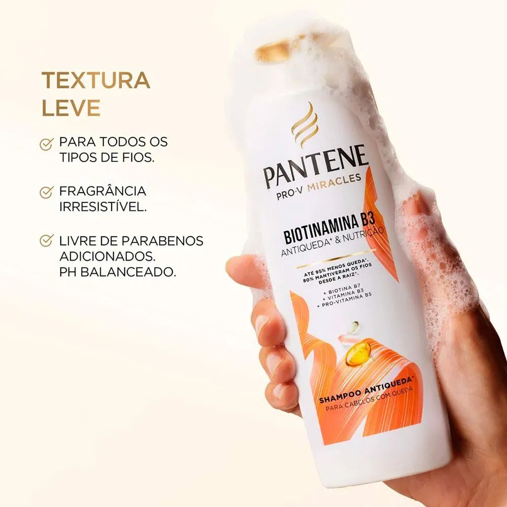 Kit Pantene Shampoo 300ml + Condicionador 155ml Biotinamina