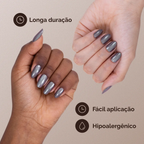 Esmalte Risqué Mistérios do Inverno Tempestade de Cristal Cobertura com Efeito 9ml