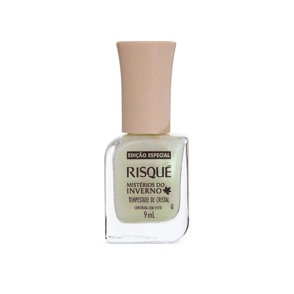 Esmalte Risqué Mistérios do Inverno Tempestade de Cristal Cobertura com Efeito 9ml