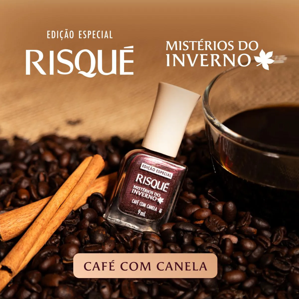 Esmalte Risqué Mistérios do Inverno Café com Canela Metálico 9ml