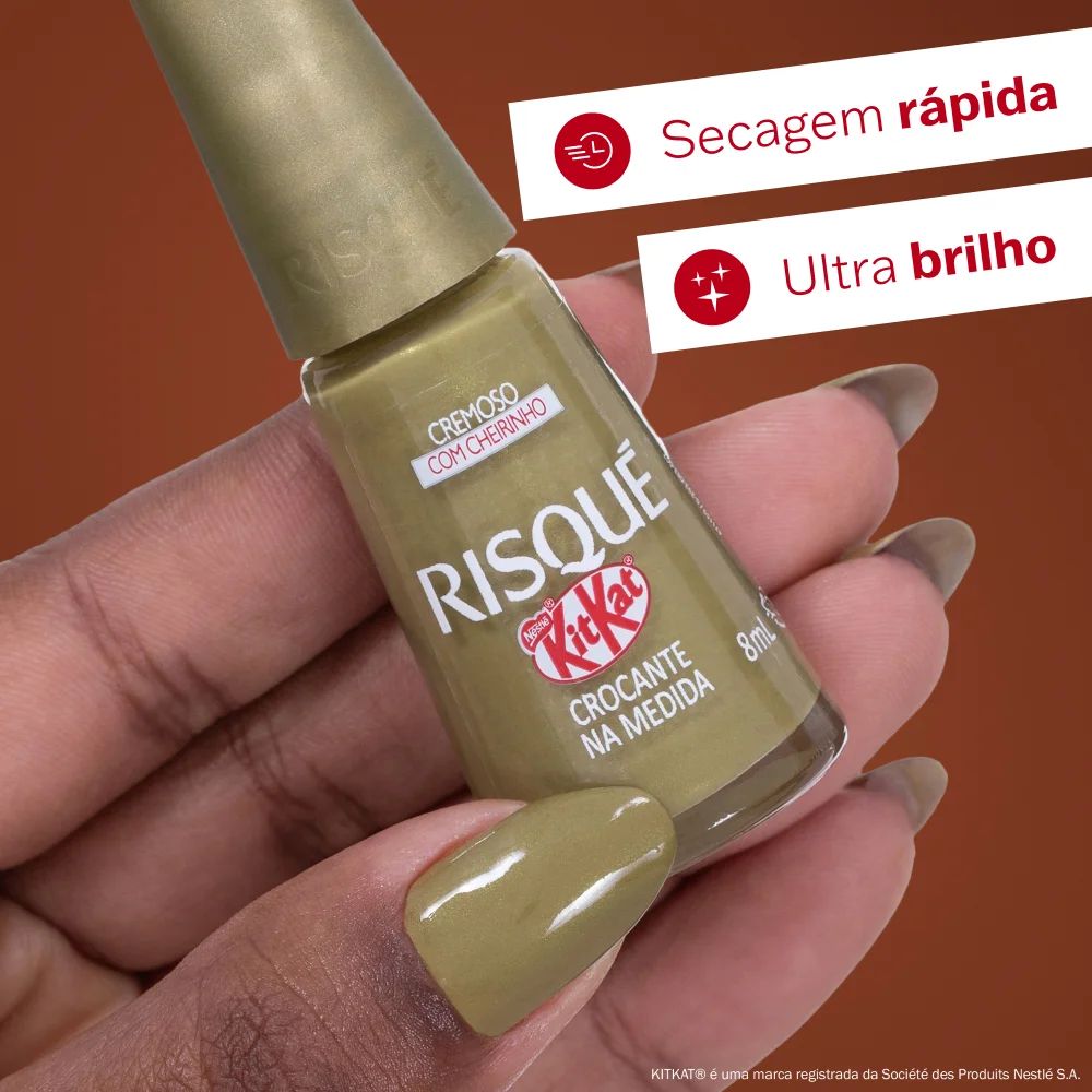 Esmalte Risqué KitKat Crocante Na Medida 8ml