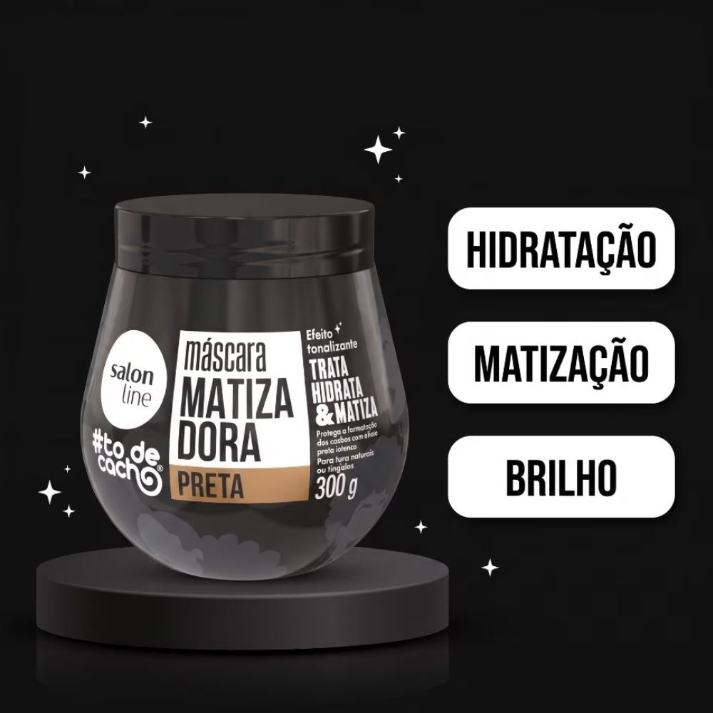 Máscara Matizadora Salon Line #ToDeCacho Preta 300 g