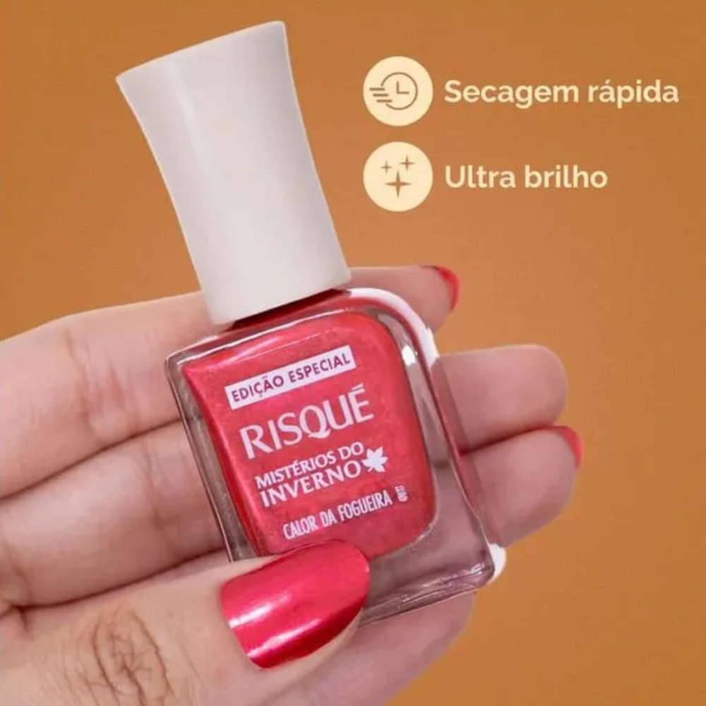 Esmalte Risqué Mistérios do Inverno Calor da Fogueira Metálico 9ml