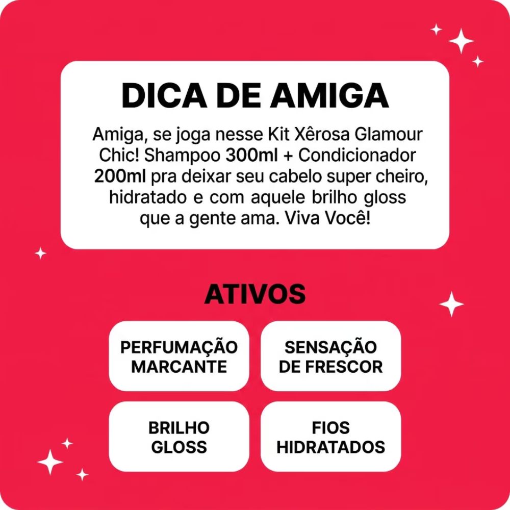 Kit Xêrosa Salon Line Shampoo 300ml + Condicionador 200ml Glamour Chic