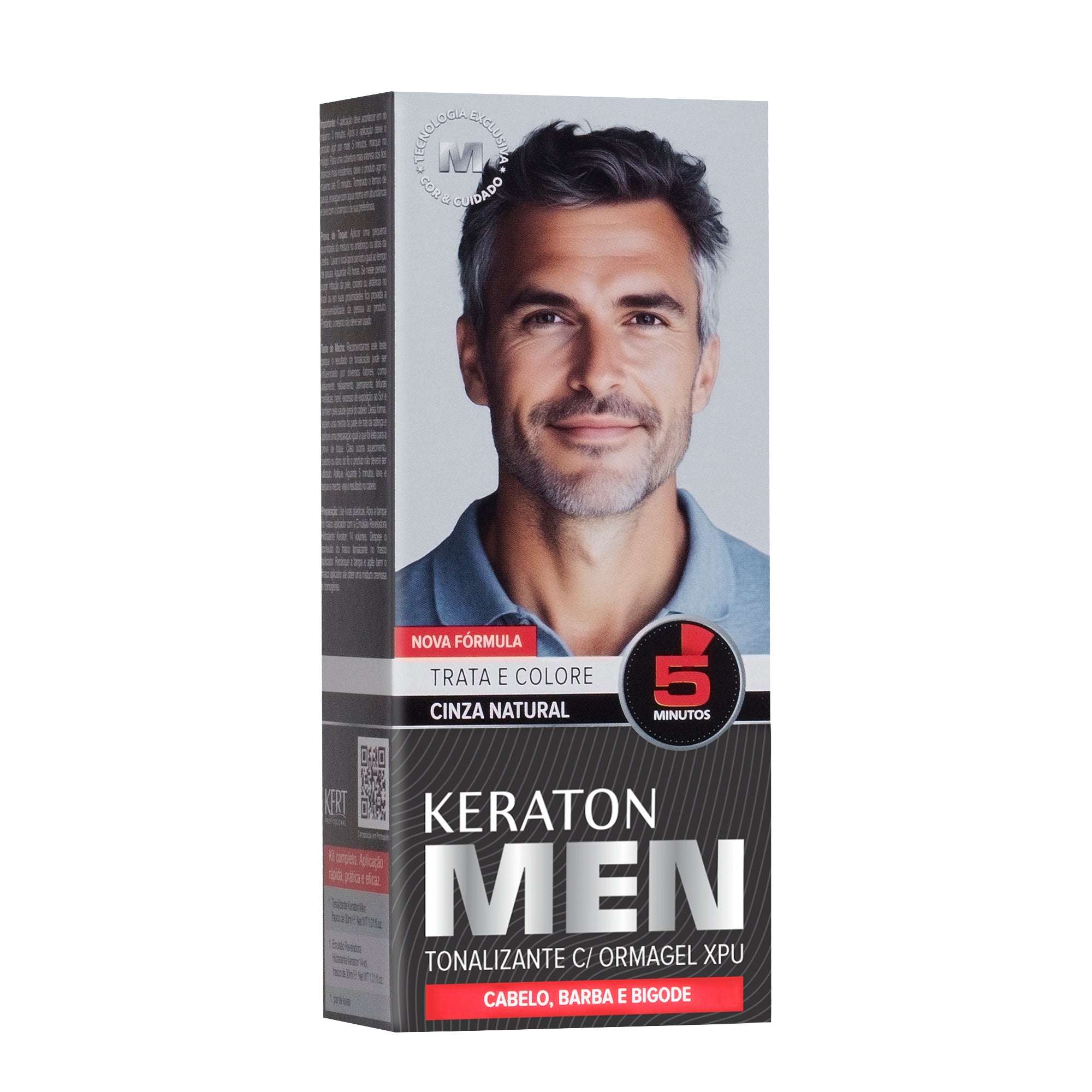 Tonalizante Keraton Men Cinza Natural 30ml