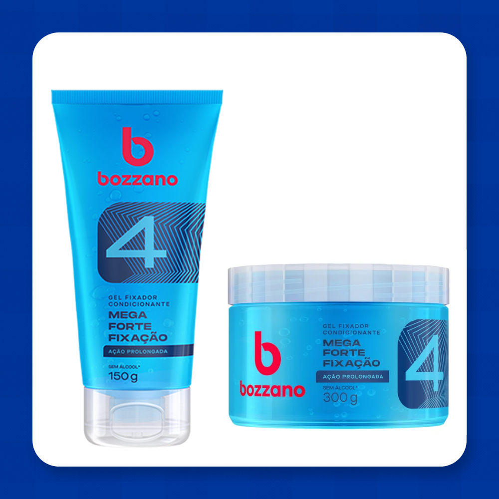 Kit Gel Fixador Bozzano Mega Forte Fixação 150g + 300g