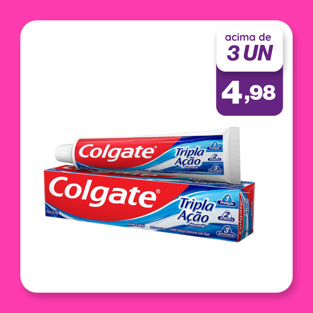 Creme Dental Colgate Tripla Ação Hortelã 90g