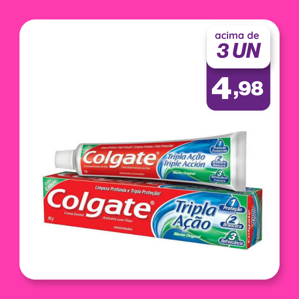 Creme Dental Colgate Tripla Ação Menta Original 90g