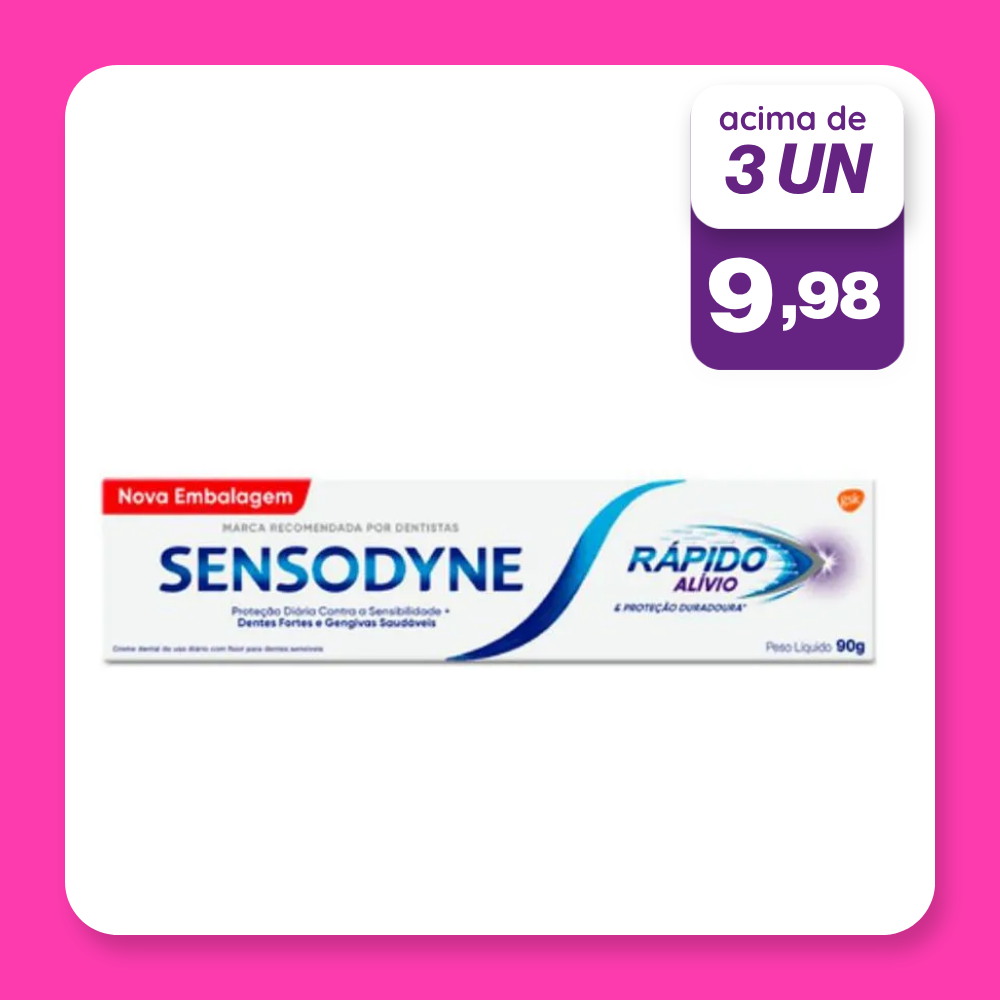 Creme Dental Sensodyne Rápido Alívio 90g